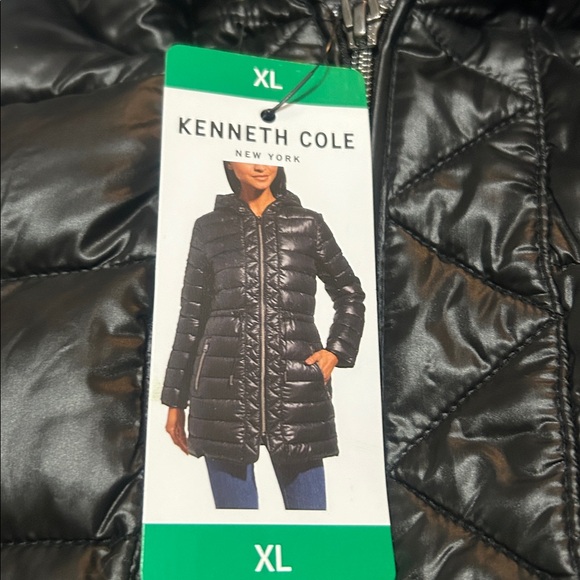 Kenneth Cole Jackets & Blazers - Kenneth Cole New York Full Zip Puffer Jacket with Hood Black Size XL